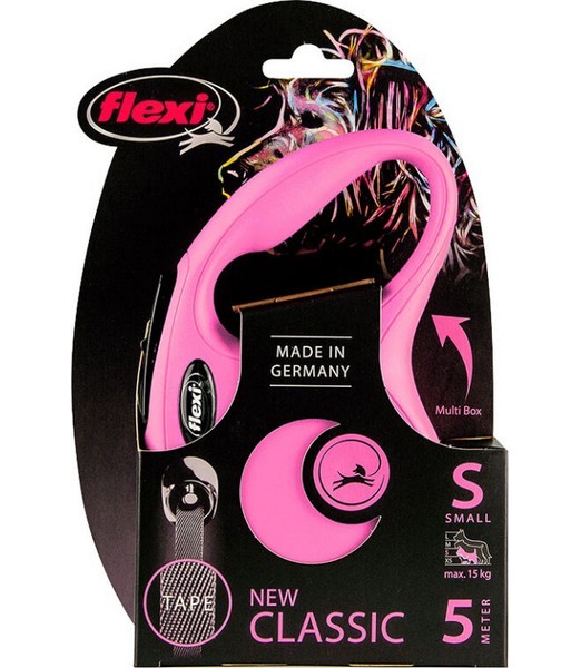 Flexi-Rollijn-classic-tape-S-roze-5-meter-----