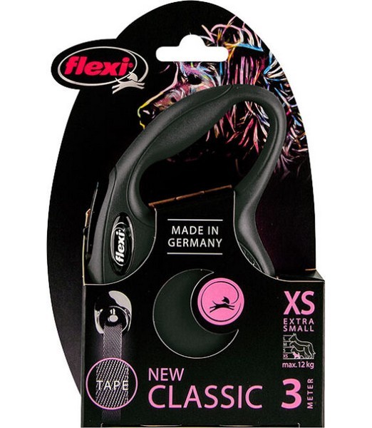 Flexi-Rollijn-classic-tape-XS-zwart-3-meter---