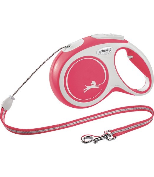 Flexi-Rollijn-new-comfort-cord-M-rood-8-meter