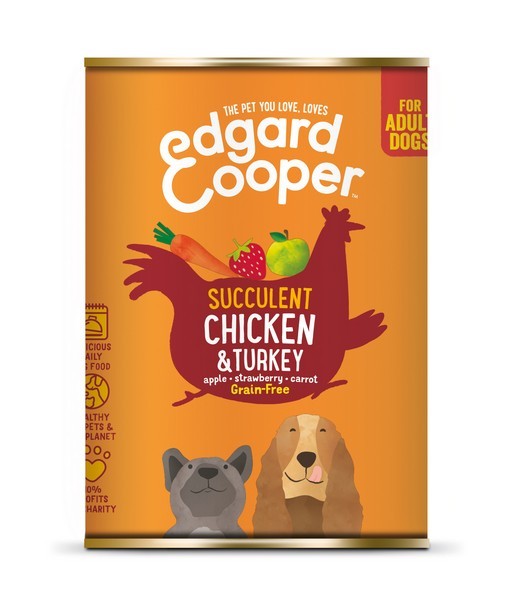 Edgard & Cooper Hond Blik Kip 400 gr