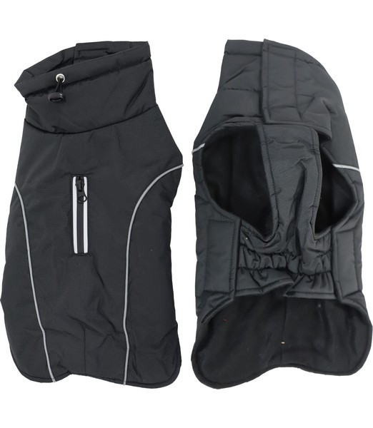 Hondenjas luxury waterproof zwart 50 cm