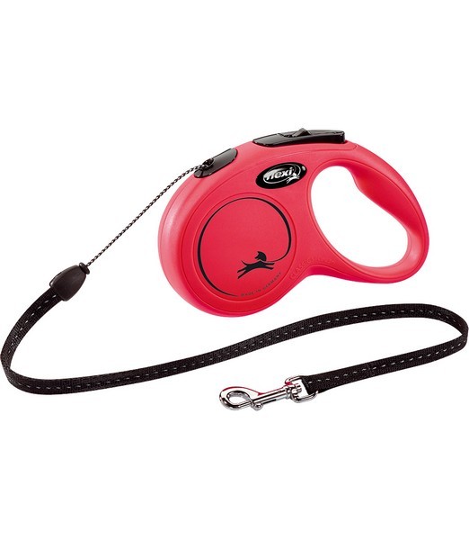 Flexi Rollijn classic cord S rood 5 meter     