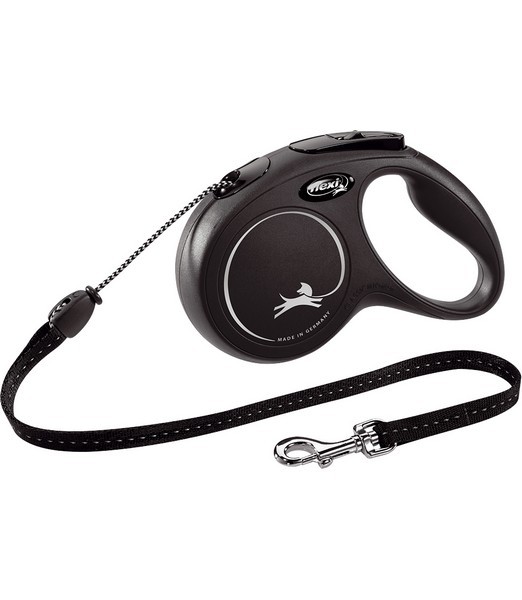 Flexi Rollijn classic cord M zwart 5 meter    