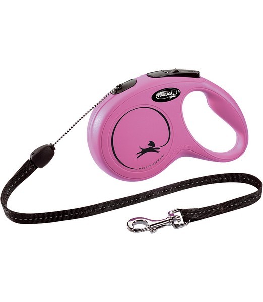 Flexi Rollijn classic cord S roze 8 meter     