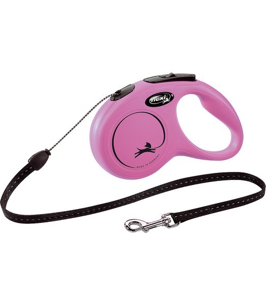 Flexi Rollijn classic cord S roze 5 meter     