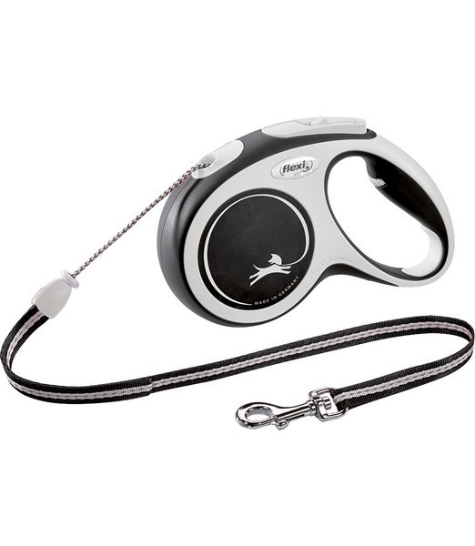 Flexi-Rollijn-new-comfort-cord-M-zwart-5-meter