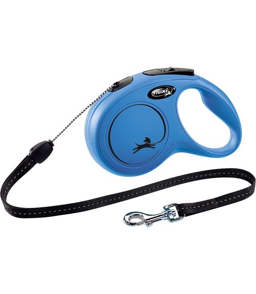 Flexi Rollijn classic cord S blauw 8 meter    