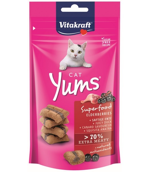 Cat Yums + Superfood vlierbessen, 40g