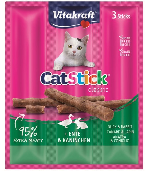 Cat Stick eend+konijn 3 st