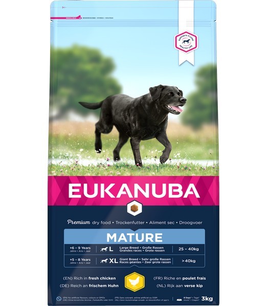Eukanuba dog mature large chicken 3 kg