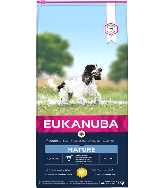 Eukanuba dog mature medium chicken 12 kg