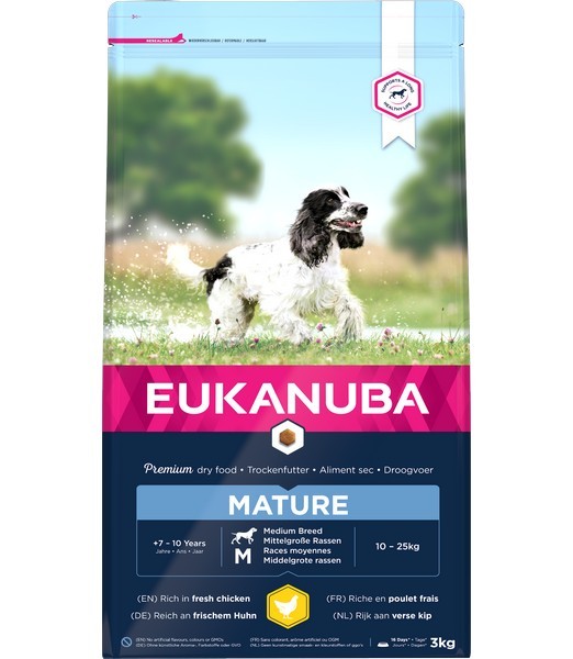 Eukanuba dog mature medium chicken 3 kg