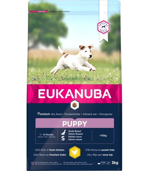 Eukanuba dog puppy small chicken 3 kg