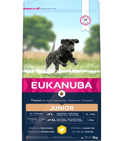 Eukanuba dog junior large chicken 3 kg