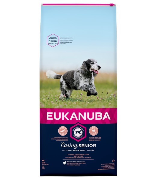 Eukanuba dog senior medium chicken 12 kg