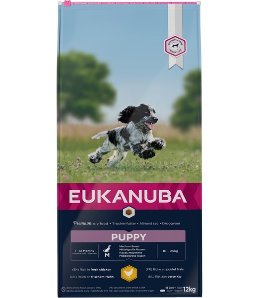 Eukanuba dog puppy medium chicken 12 kg