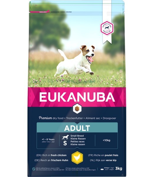 Eukanuba dog adult small chicken 3 kg