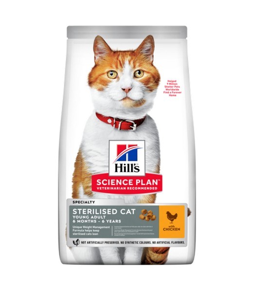 Hills Young Adult Sterilised Cat Chicken 1,5 kg