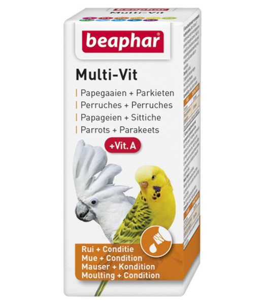 Beaphar Multi-Vit Papegaaien en Parkieten 20 ml