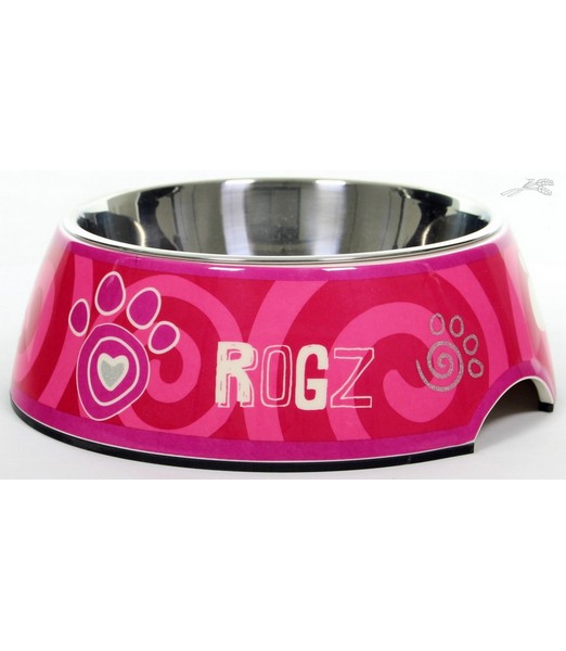 Rogz Bowlz Large Pink Paw