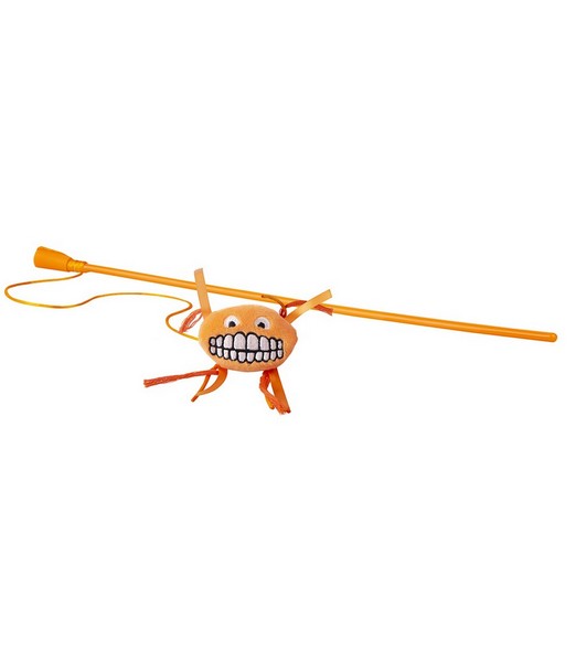 Rogz Catnip Flossy Magic Stick Orange