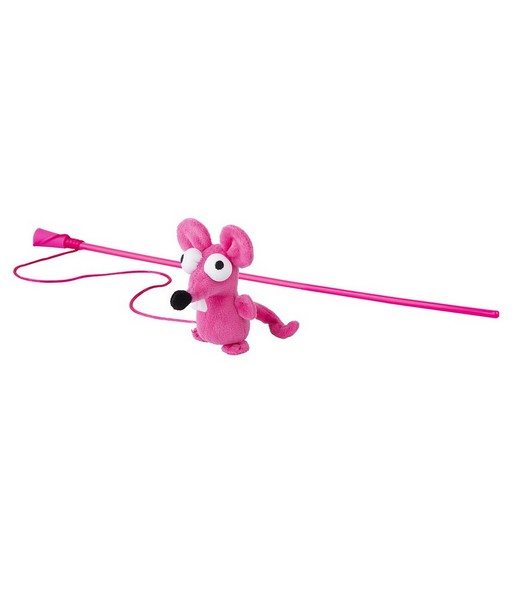 Rogz Catnip Mouse Magic Stick Pink