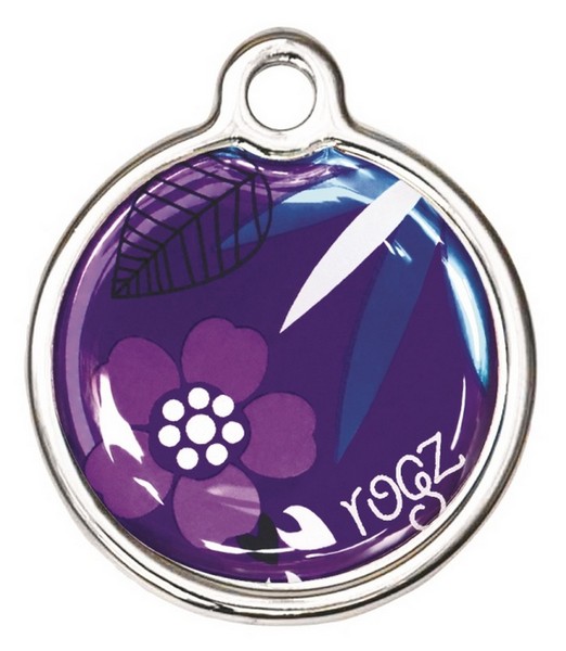 Rogz ID Tag Metal Purple Forest