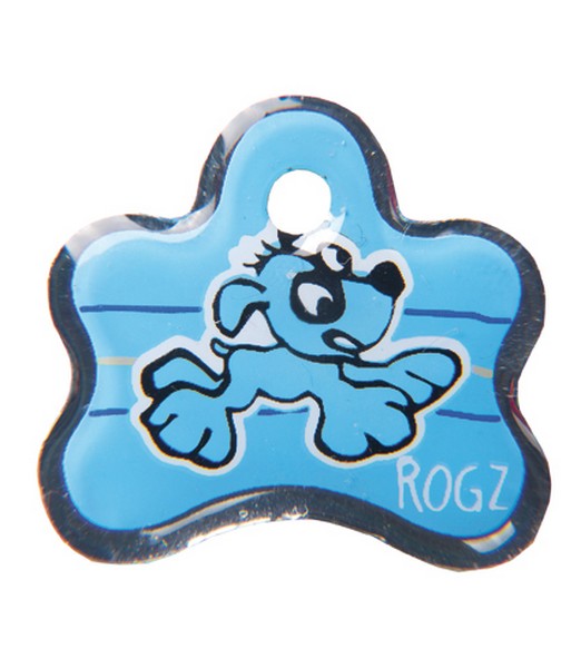 RogZ ID Tag Pupz Small Blue.