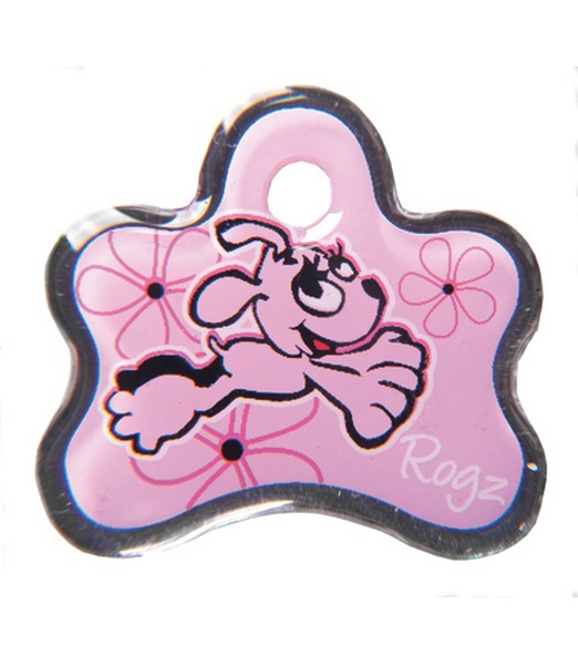 RogZ ID Tag Pupz Small Pink.