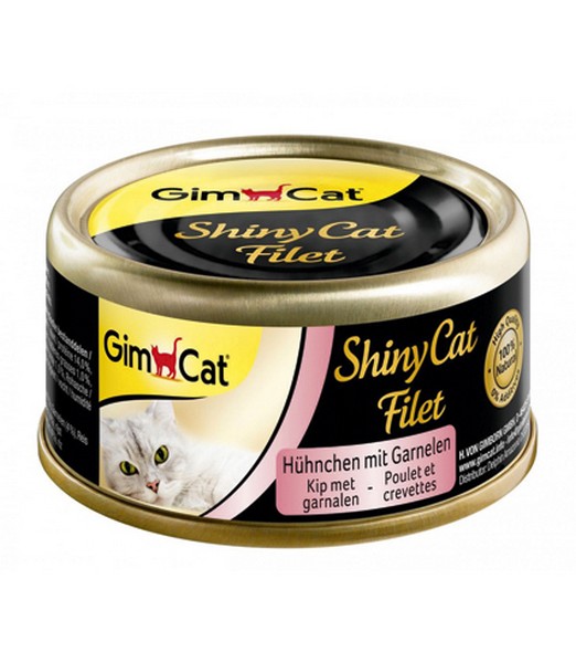 ShinyCat Blik Filet Kip & Garnalen 70 gr