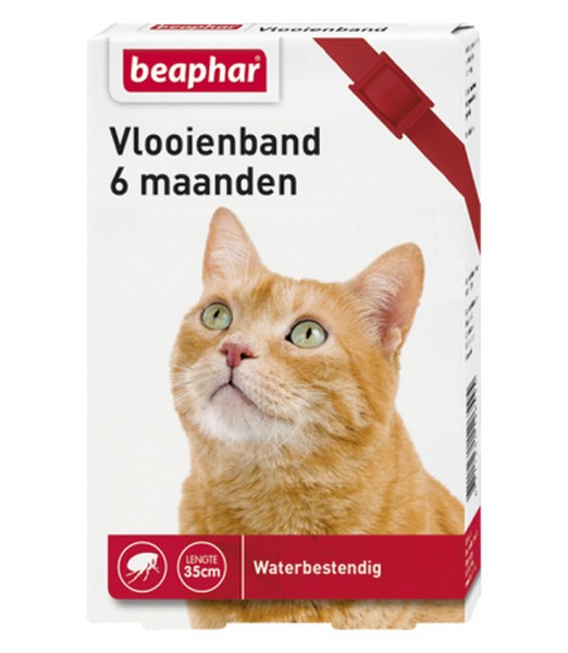 Beaphar Vlooienband Kat Rood