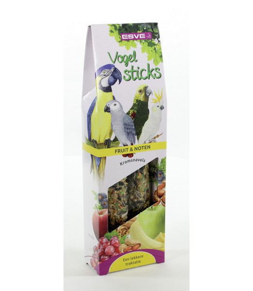 ESVE Vogelsticks Pap. Fruit en Noten 2 st