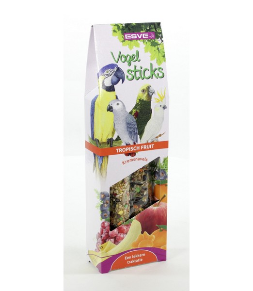 ESVE Vogelsticks Pap.Tropisch Fruit 2 st