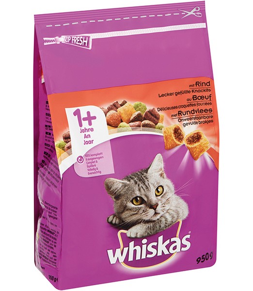 Whiskas Droog Rund 950 gr